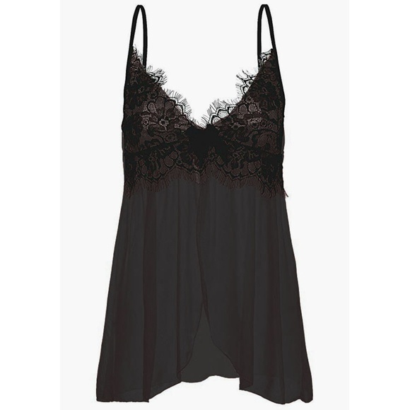 Sheer Lace Chemise Slip Babydoll Set with G-String - Picture 4 of 5